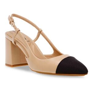 Anne Klein Brinlee Tan and Black Sling Back Pump
